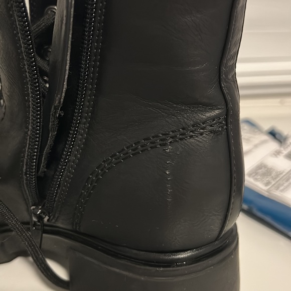 Mia Women’s Black Combat Boots - Picture 4 of 6